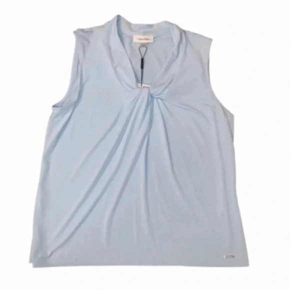 Calvin Klein twist front sleeveless blouse - Picture 1 of 3